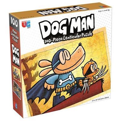 Cover of Dogman Adventures Lenticular 100 Piece Jigsaw - University Games - 023332338474