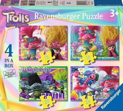 Cover of Trolls 3 Movie, 4 in a Box - Ravensburger - 4005556031757