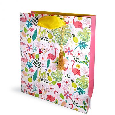 Cover of Flamingo Medium Gift Bag - Deva Designs - 5026148230593