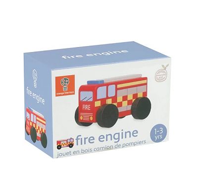 Cover of Fire Engine Push Toy - Orange Tree Toys - 5060541944411