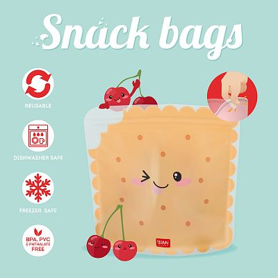 Cover of Set of 3 Reusable Snack Bags - Cookie - LeGami - 8053610783735