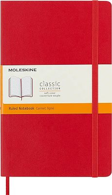 Cover of Classic Ruled Softcover Notebook: Scarlet Red - Moleskine - 8055002854634