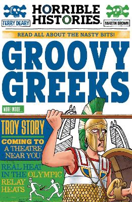 Cover of Groovy Greeks (newspaper edition) - Terry Deary - 9780702312410