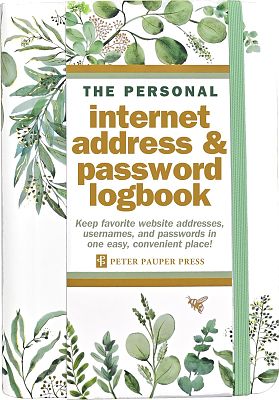 Cover of Eucalyptus Internet Address & Password Logbook - Peter Pauper Press - 9781441341969