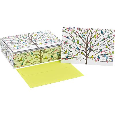 Cover of Tree of Budgies Note Cards - Peter Pauper Press - 9781441343154