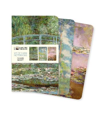 Cover of Claude Monet Set of 3 Mini Notebooks - Flame Tree - 9781787559172
