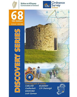 Cover of OS Discovery Series 68 Carlow Kilkenny Wexford - Ordnance Survey Ireland - 9781912140176